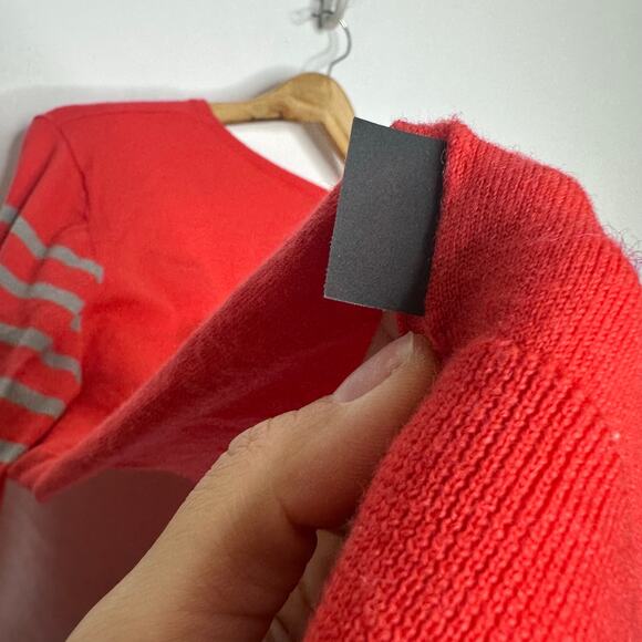 Rapha Women's Lightweight Merino Breton Sweater Women's S Coral Striped pullover - Picture 6 of 7